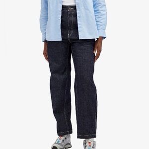 SNOW PEAK RECYCLED COTTON DENIM WIDE PANTS